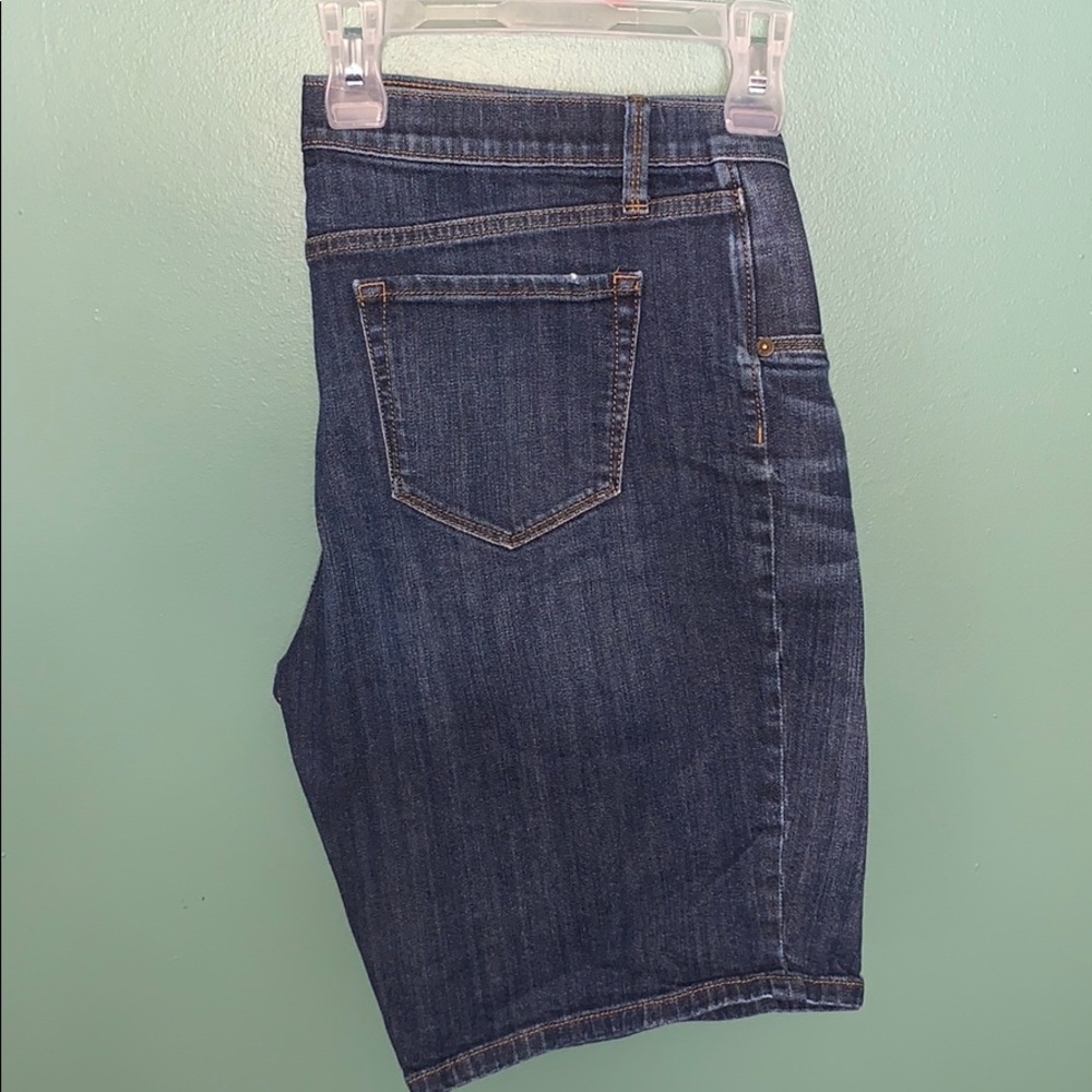 Below the belly maternity blue jean shorts